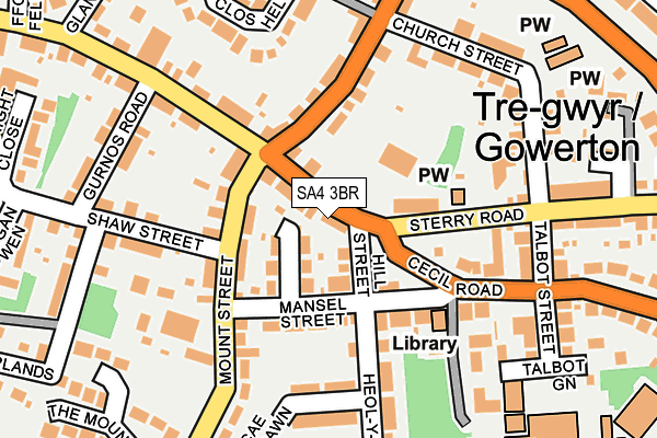 SA4 3BR map - OS OpenMap – Local (Ordnance Survey)