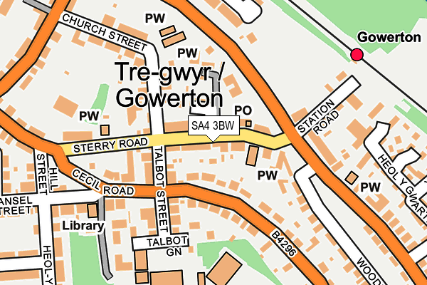 Map of THE SWANSEA POSITIVE CIC at local scale