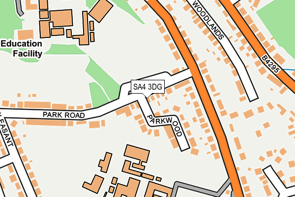 SA4 3DG map - OS OpenMap – Local (Ordnance Survey)