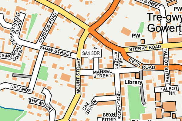 SA4 3DR map - OS OpenMap – Local (Ordnance Survey)