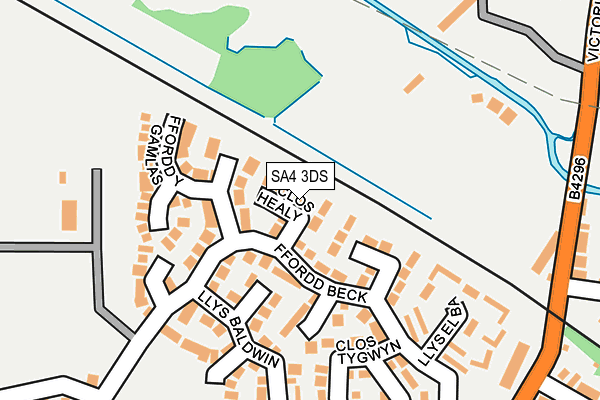 SA4 3DS map - OS OpenMap – Local (Ordnance Survey)