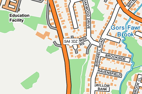SA4 3DZ map - OS OpenMap – Local (Ordnance Survey)