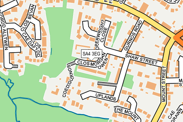 SA4 3EG map - OS OpenMap – Local (Ordnance Survey)
