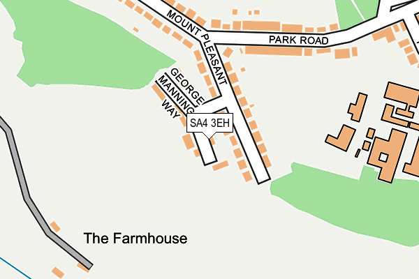 SA4 3EH map - OS OpenMap – Local (Ordnance Survey)