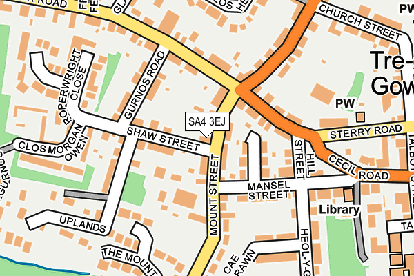 SA4 3EJ map - OS OpenMap – Local (Ordnance Survey)