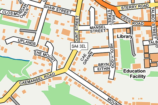 SA4 3EL map - OS OpenMap – Local (Ordnance Survey)