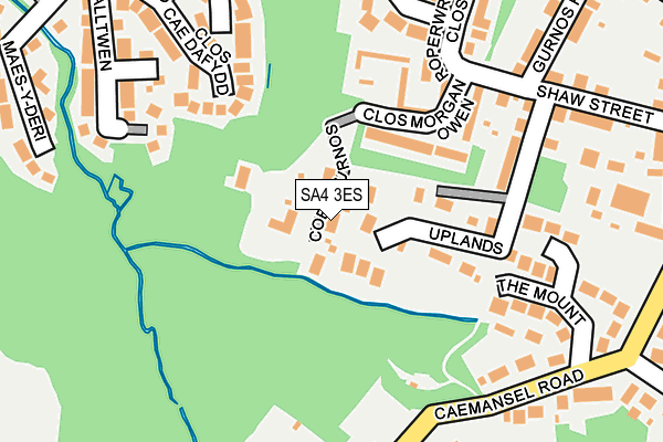 SA4 3ES map - OS OpenMap – Local (Ordnance Survey)