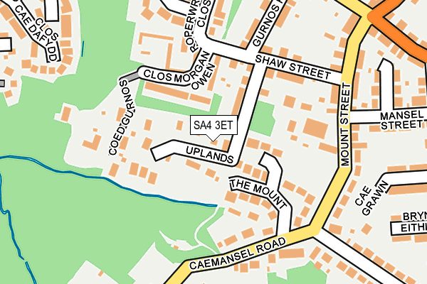 SA4 3ET map - OS OpenMap – Local (Ordnance Survey)