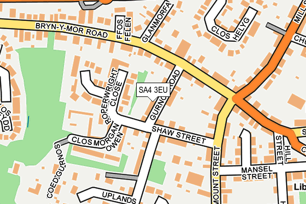 SA4 3EU map - OS OpenMap – Local (Ordnance Survey)
