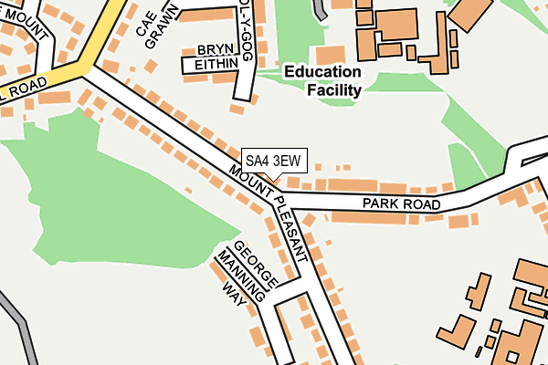 SA4 3EW map - OS OpenMap – Local (Ordnance Survey)