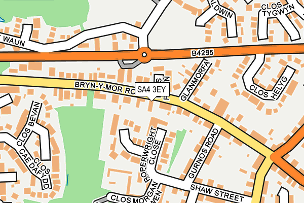 SA4 3EY map - OS OpenMap – Local (Ordnance Survey)