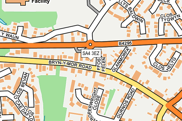 SA4 3EZ map - OS OpenMap – Local (Ordnance Survey)