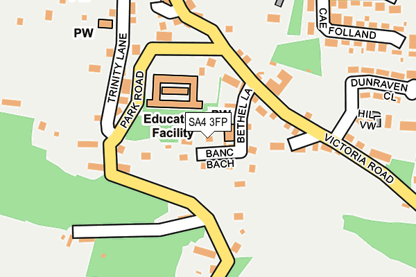 SA4 3FP map - OS OpenMap – Local (Ordnance Survey)