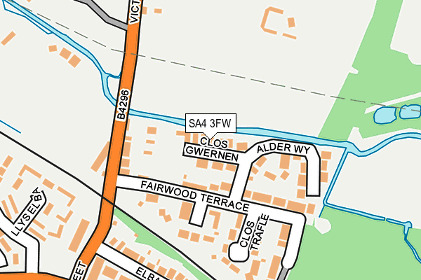 SA4 3FW map - OS OpenMap – Local (Ordnance Survey)