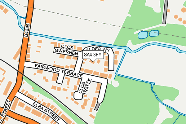 SA4 3FY map - OS OpenMap – Local (Ordnance Survey)