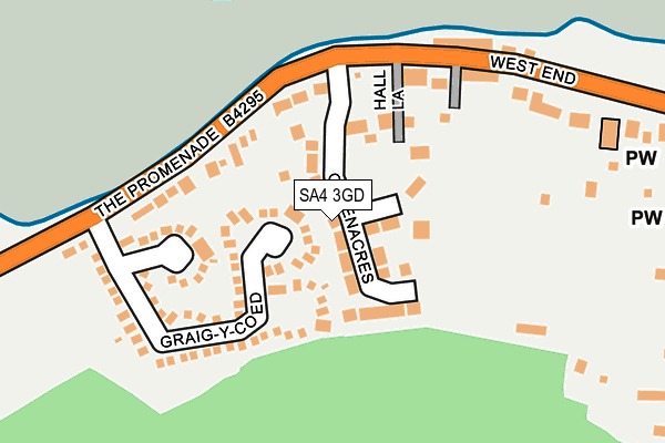 SA4 3GD map - OS OpenMap – Local (Ordnance Survey)