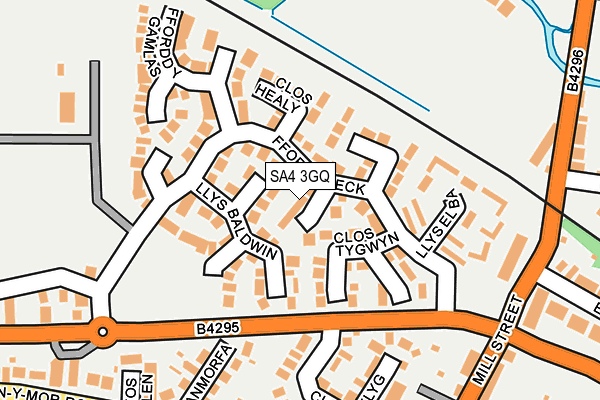 SA4 3GQ map - OS OpenMap – Local (Ordnance Survey)