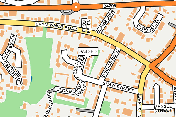 SA4 3HD map - OS OpenMap – Local (Ordnance Survey)