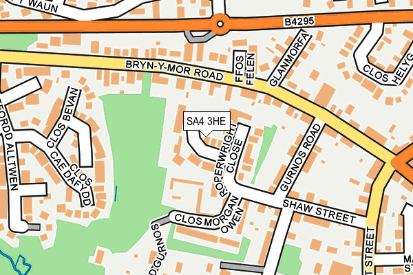 SA4 3HE map - OS OpenMap – Local (Ordnance Survey)