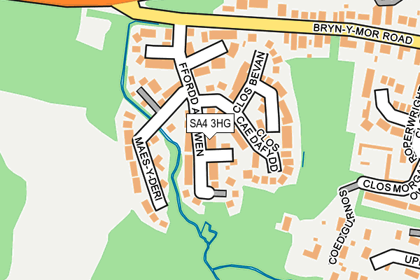 SA4 3HG map - OS OpenMap – Local (Ordnance Survey)