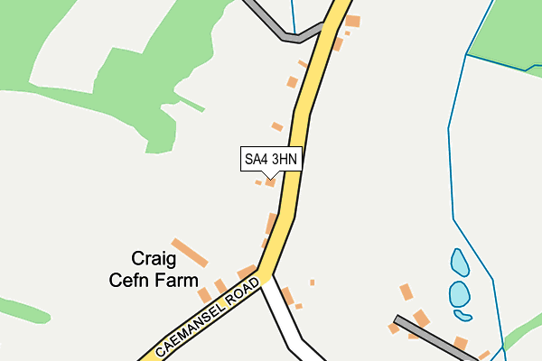 SA4 3HN map - OS OpenMap – Local (Ordnance Survey)