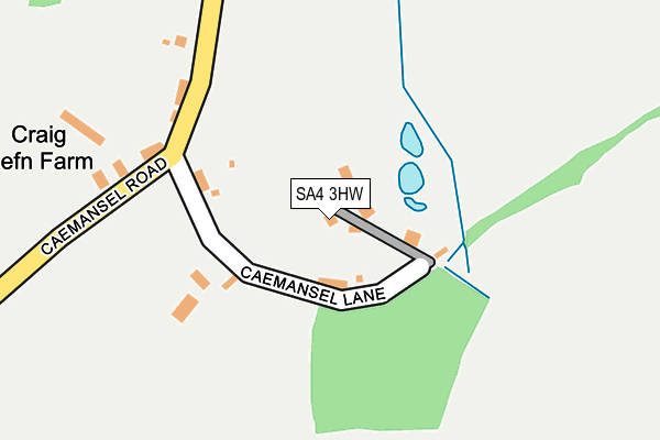 SA4 3HW map - OS OpenMap – Local (Ordnance Survey)