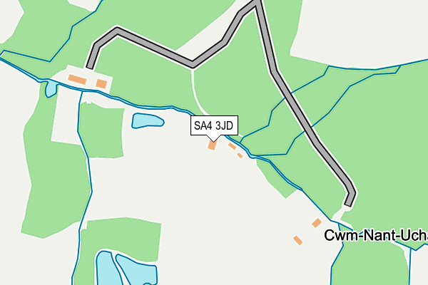 SA4 3JD map - OS OpenMap – Local (Ordnance Survey)