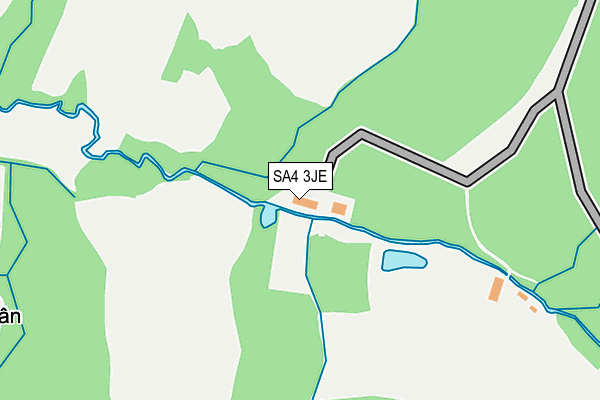 SA4 3JE map - OS OpenMap – Local (Ordnance Survey)