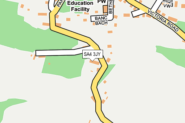 SA4 3JY map - OS OpenMap – Local (Ordnance Survey)