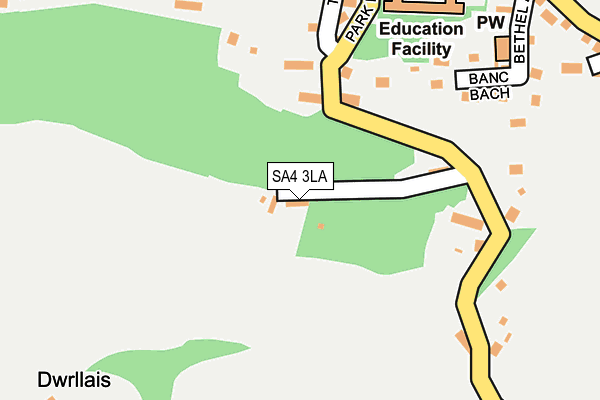 SA4 3LA map - OS OpenMap – Local (Ordnance Survey)