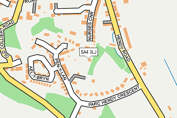SA4 3LJ map - OS OpenMap – Local (Ordnance Survey)