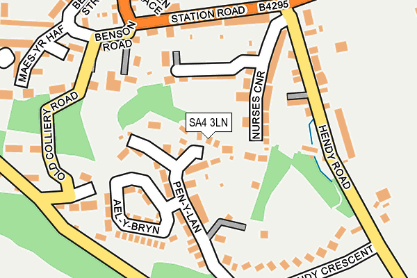 SA4 3LN map - OS OpenMap – Local (Ordnance Survey)