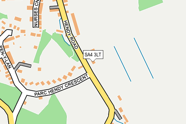 SA4 3LT map - OS OpenMap – Local (Ordnance Survey)