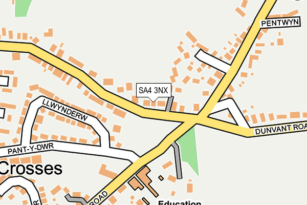SA4 3NX map - OS OpenMap – Local (Ordnance Survey)