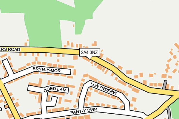 SA4 3NZ map - OS OpenMap – Local (Ordnance Survey)