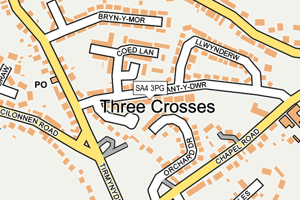 SA4 3PG map - OS OpenMap – Local (Ordnance Survey)