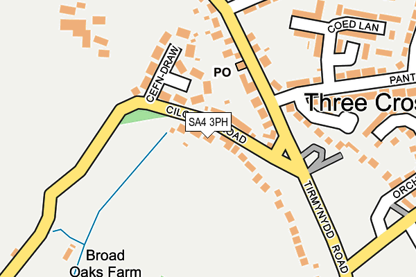 SA4 3PH map - OS OpenMap – Local (Ordnance Survey)