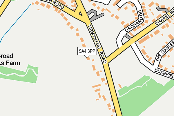 SA4 3PP map - OS OpenMap – Local (Ordnance Survey)