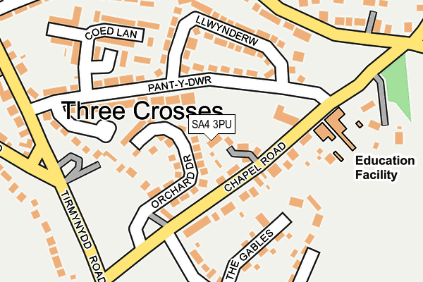 SA4 3PU map - OS OpenMap – Local (Ordnance Survey)