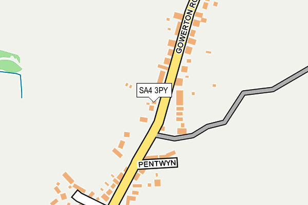 SA4 3PY map - OS OpenMap – Local (Ordnance Survey)