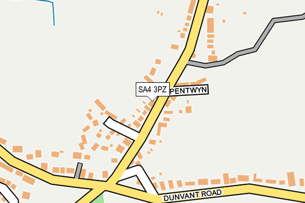 SA4 3PZ map - OS OpenMap – Local (Ordnance Survey)