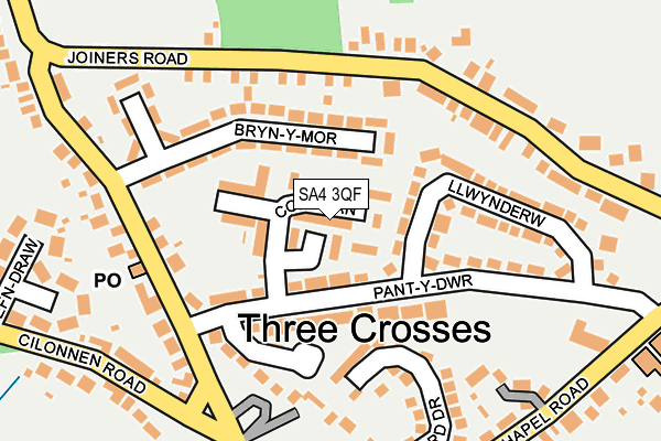 SA4 3QF map - OS OpenMap – Local (Ordnance Survey)