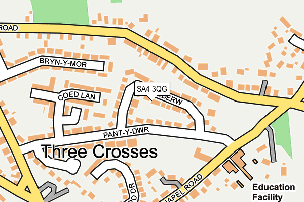 SA4 3QG map - OS OpenMap – Local (Ordnance Survey)