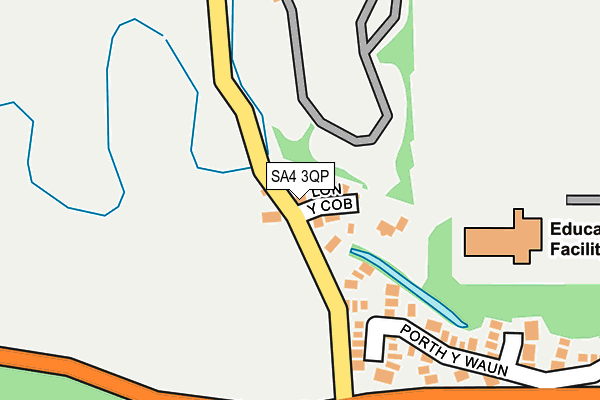 SA4 3QP map - OS OpenMap – Local (Ordnance Survey)