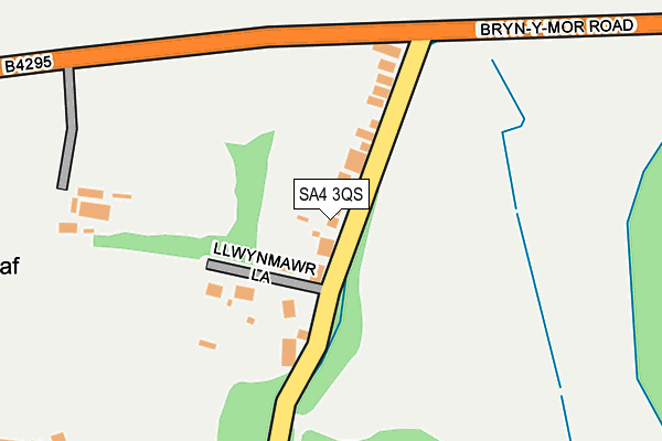 SA4 3QS map - OS OpenMap – Local (Ordnance Survey)