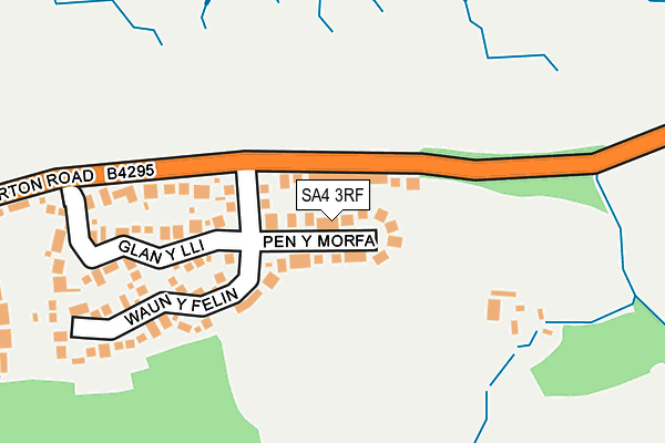 SA4 3RF map - OS OpenMap – Local (Ordnance Survey)