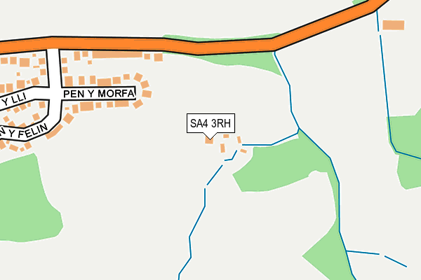 SA4 3RH map - OS OpenMap – Local (Ordnance Survey)