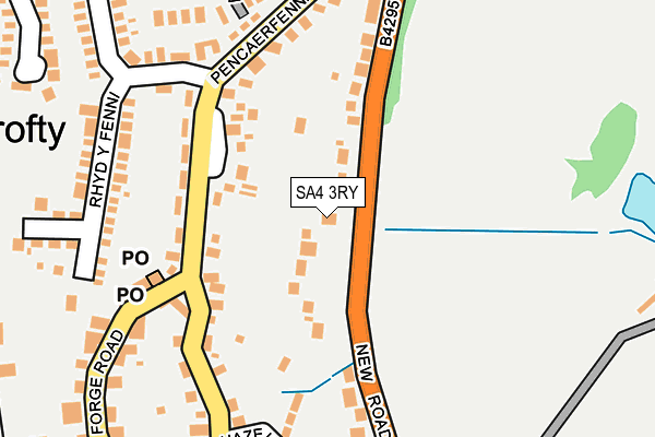 SA4 3RY map - OS OpenMap – Local (Ordnance Survey)