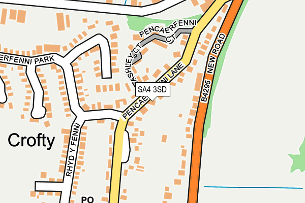SA4 3SD map - OS OpenMap – Local (Ordnance Survey)