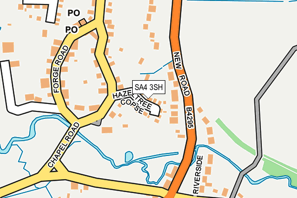 SA4 3SH map - OS OpenMap – Local (Ordnance Survey)